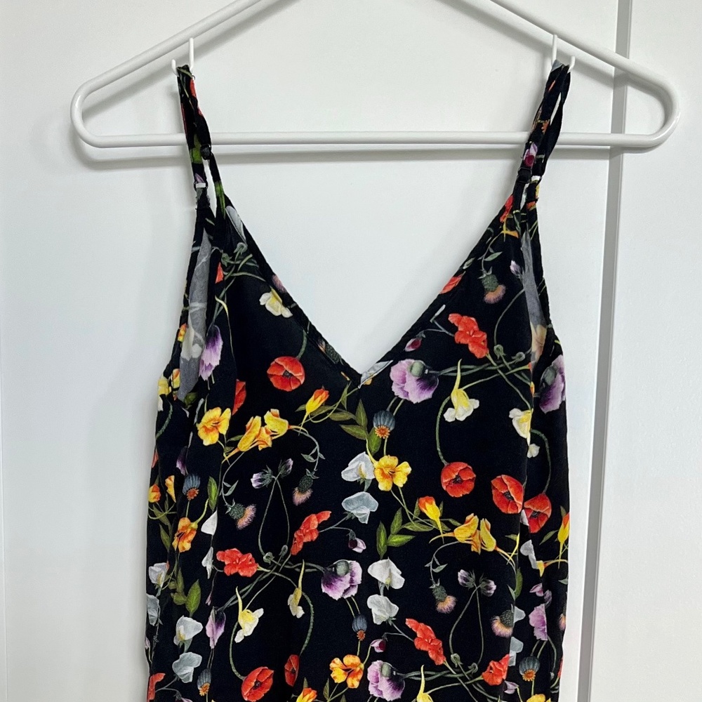 RVCA Floral V-Neck Dress with Slit